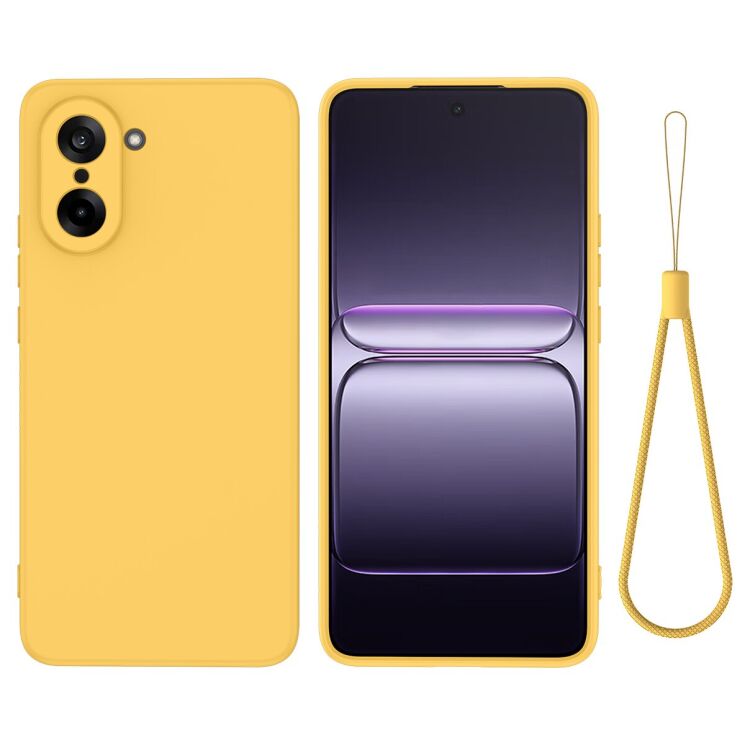 Захисний чохол Deexe Silicone Case для OnePlus Nord CE 5 / Ace 5 Racing - Yellow: фото 1 з 8