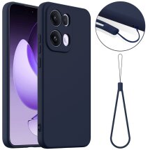 Захисний чохол Deexe Silicone Case with MagSafe для OPPO Reno 13 Pro 5G - Dark Blue: фото 1 з 9