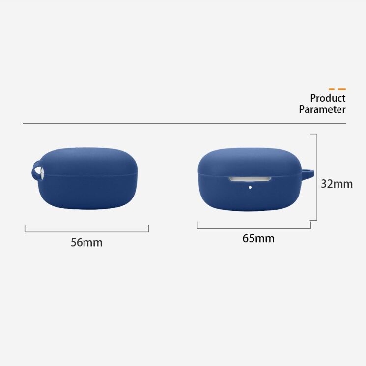 Защитный чехол Deexe Silicone Sleeve для Xiaomi Redmi Buds 6 Play - Dark Blue: фото 8 из 8