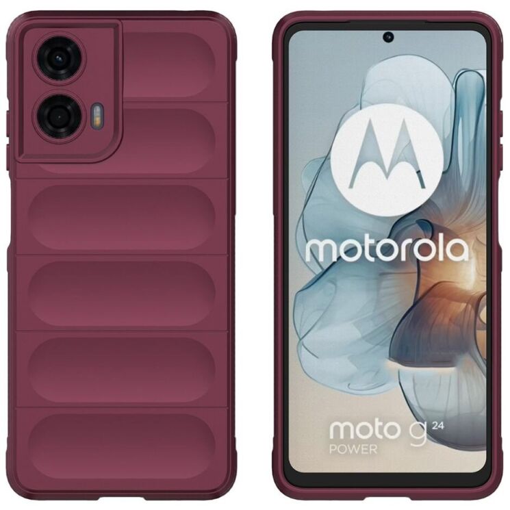 Защитный чехол Deexe Terra Case для Motorola Moto G24 Power - Wine Red: фото 1 из 5