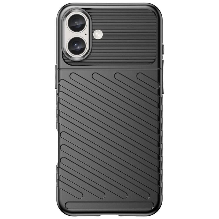 Защитный чехол Deexe Thunder Series для Apple iPhone 16 Plus - Black: фото 2 из 8