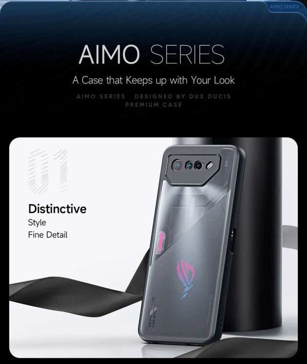 Защитный чехол DUX DUCIS Aimo Series (V2) для ASUS ROG Phone 7 - Black: фото 4 из 15
