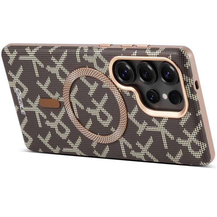Захисний чохол ESEBLE Letter Pattern Magnetic для Samsung Galaxy S25 Ultra (S938) - Desert Gold: фото 6 з 8