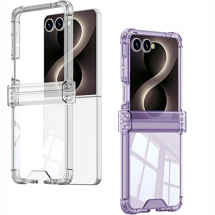 Защитный чехол GKK Airbag Clear Case для Samsung Galaxy Flip 8 - Transparent: фото 8 из 8
