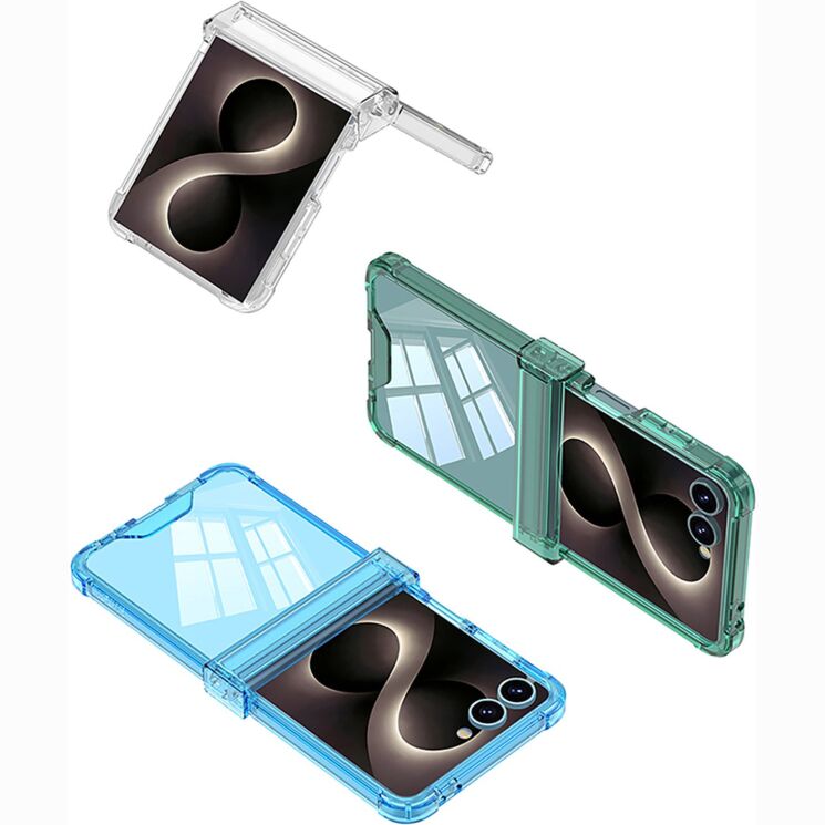 Защитный чехол GKK Airbag Clear Case для Samsung Galaxy Flip 8 - Transparent: фото 7 из 8