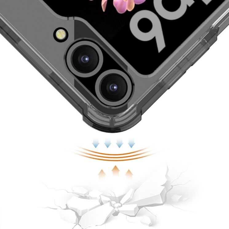 Защитный чехол GKK AirBag Magnetic для Samsung Galaxy Flip 6 - Transparent Orange: фото 4 из 8