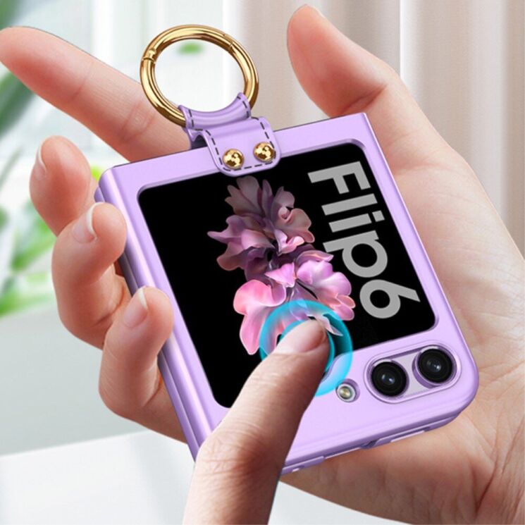 Защитный чехол GKK Ring Holder для Samsung Galaxy Flip 6 - Purple: фото 3 из 7