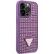 Захисний чохол Guess Rhinestones Triangle Metal Logo для Apple iPhone 15 Pro (GUHCP15LHDGTPU) - Purple (350850P). Фото 5 з 5