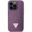 Захисний чохол Guess Rhinestones Triangle Metal Logo для Apple iPhone 15 Pro (GUHCP15LHDGTPU) - Purple (350850P)