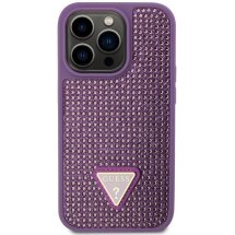 Захисний чохол Guess Rhinestones Triangle Metal Logo для Apple iPhone 15 Pro (GUHCP15LHDGTPU) - Purple: фото 1 з 5
