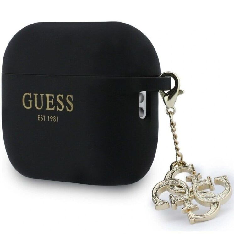 Захисний чохол Guess Silicone 4G Charm для AirPods Pro 3 (GUAP3LECG4K) - Black: фото 3 з 4