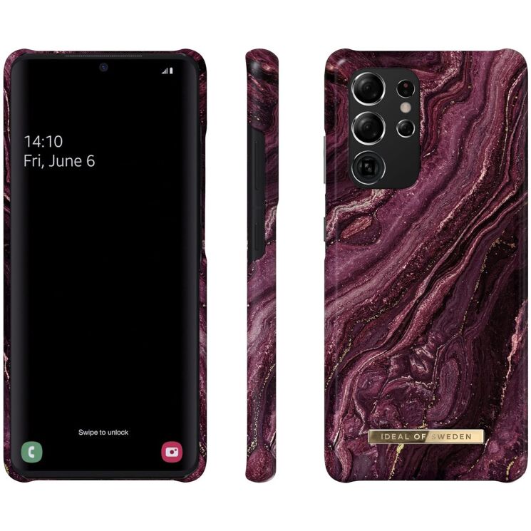 Защитный чехол iDeal Of Sweden Printed Case для Samsung Galaxy S21 Ultra (G998) IDFCAW20-S21U-232 - Golden Plum: фото 3 из 4