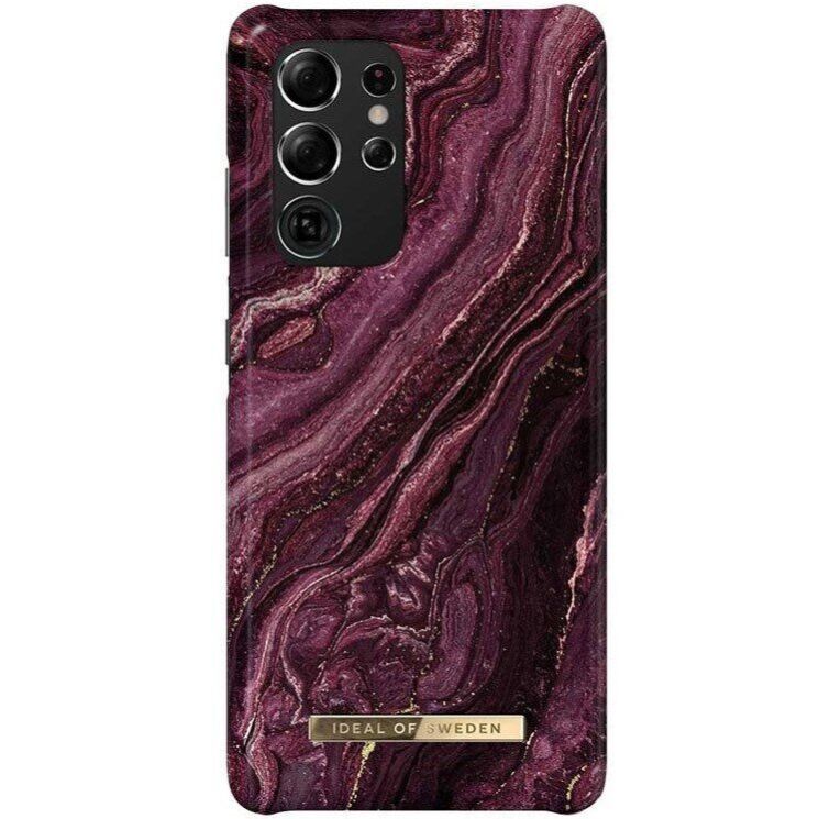 Защитный чехол iDeal Of Sweden Printed Case для Samsung Galaxy S21 Ultra (G998) IDFCAW20-S21U-232 - Golden Plum: фото 1 из 4