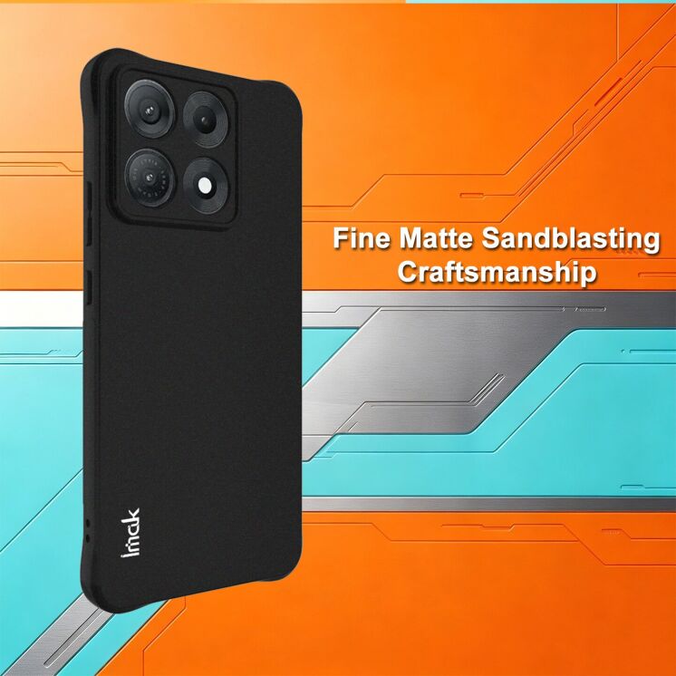 Защитный чехол IMAK Airbag Sand Case для Motorola Edge 70 Max - Matte Black: фото 4 из 8