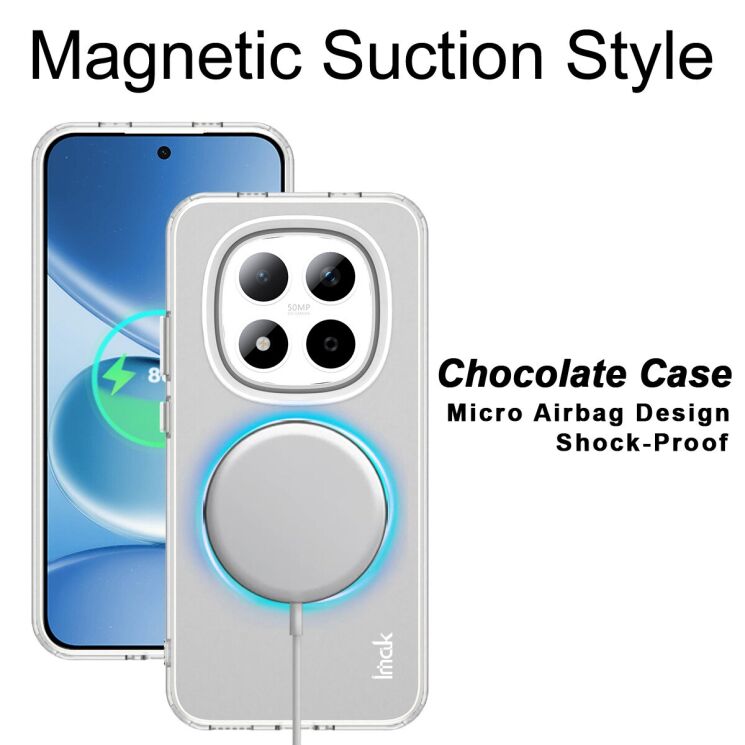 Защитный чехол IMAK Candy Series Magnetic для Xiaomi Redmi Note 15 Pro 5G - White: фото 3 з 9