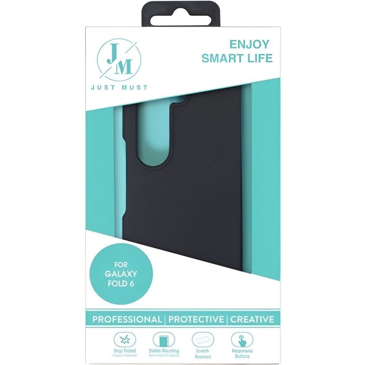 Захисний чохол Just Must Silicone Case (FF) для Samsung Galaxy Fold 6 (6977248565315) - Black: фото 4 з 4
