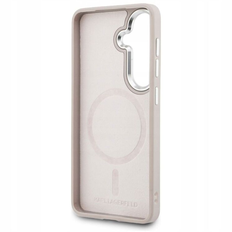 Захисний чохол Karl Lagerfeld Embossed Ring RSG Logo MagSafe для Samsung Galaxy S26 (S942) KLHMS26SPSKRSGEP - Pink: фото 6 з 8