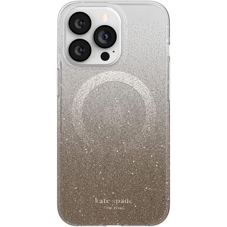 Защитный чехол Kate Spade NY Protective Hardshell Magsafe для Apple iPhone 13 Pro (KSIPH-214-CHGO) - Champagne Ombre Glitter: фото 3 из 6