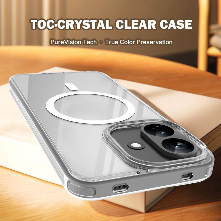 Захисний чохол LEREACH TOC Crystal Magnetic для Xiaomi Redmi Note 17 Pro - Transparent: фото 11 з 17