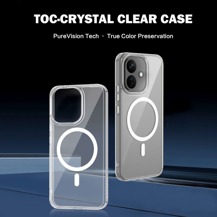 Захисний чохол LEREACH TOC Crystal Magnetic для Xiaomi Redmi Note 17 Pro - Transparent: фото 10 з 17