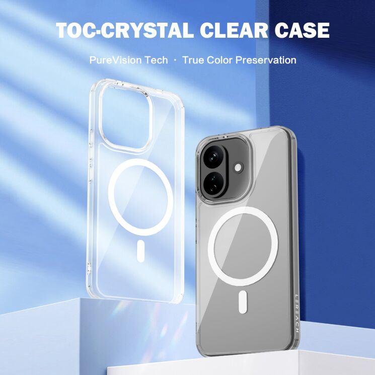 Захисний чохол LEREACH TOC Crystal Magnetic для Xiaomi Redmi Note 17 Pro - Transparent: фото 9 з 17