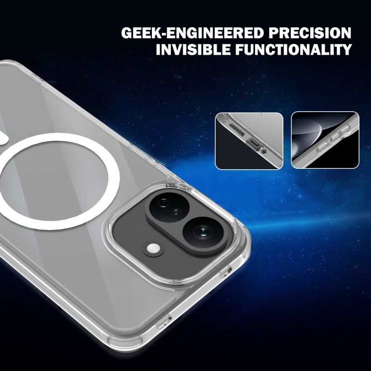 Захисний чохол LEREACH TOC Crystal Magnetic для Xiaomi Redmi Note 17 Pro - Transparent: фото 17 з 17