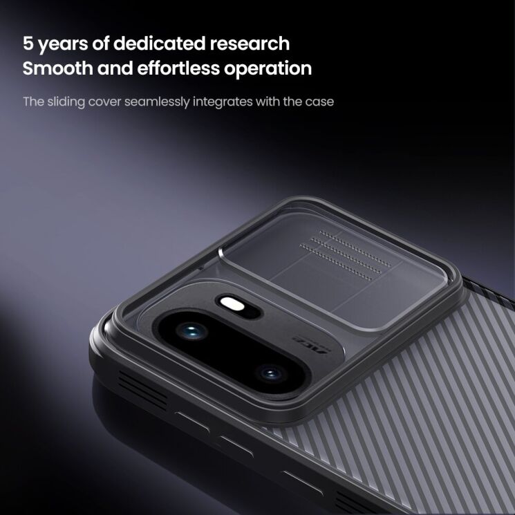 Защитный чехол NILLKIN CamShield Pro (Clear Version) для OnePlus 15R / Ace 6 / Ace 6T - Black: фото 7 из 15