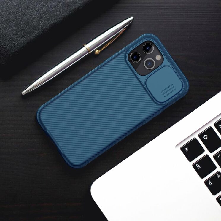 Защитный чехол NILLKIN CamShield Pro для Apple iPhone 12 Pro Max - Blue: фото 4 из 15