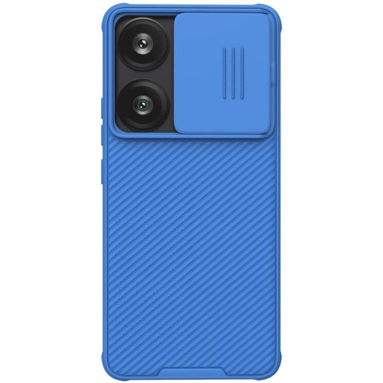 Защитный чехол NILLKIN CamShield Pro для Xiaomi Poco F6 - Blue: фото 1 из 10