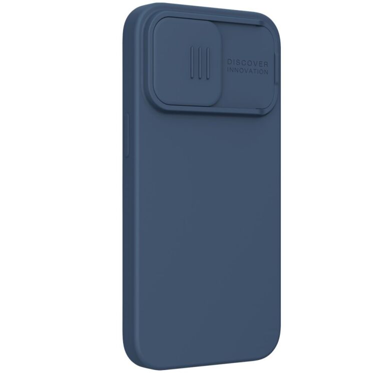 Захисний чохол NILLKIN CamShield Silky Silicone Case для  Apple iPhone 13 Pro - Blue: фото 3 з 15
