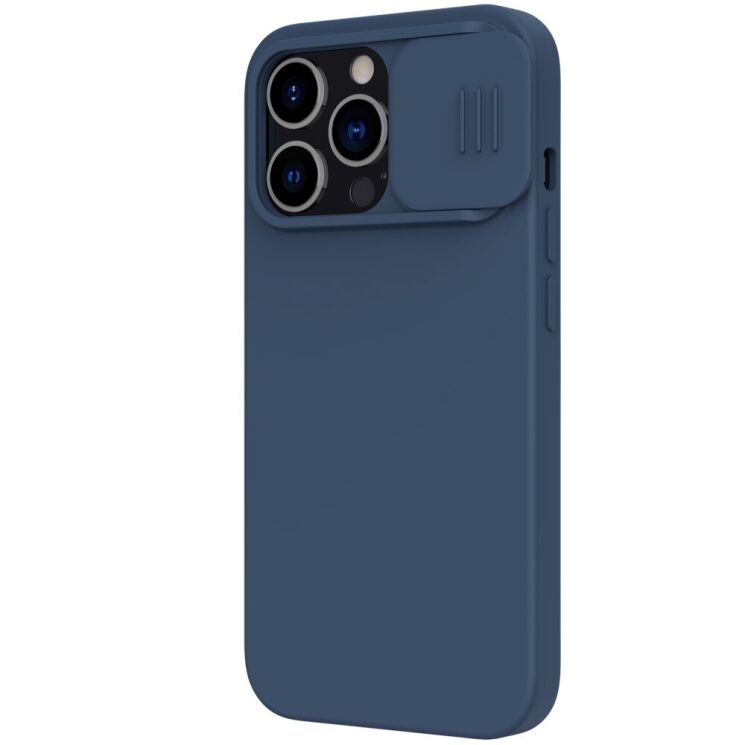 Захисний чохол NILLKIN CamShield Silky Silicone Case для  Apple iPhone 13 Pro - Blue: фото 5 з 15