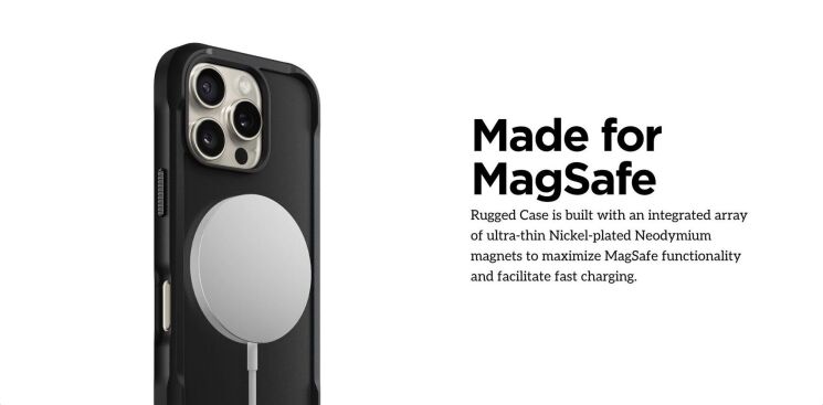 Защитный чехол Nomad Rugged Case для Apple iPhone 16 Pro Max (NM01380085) - Black: фото 9 из 12