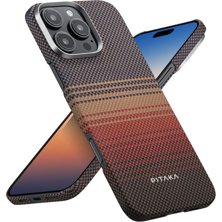 Защитный чехол Pitaka Tactile Woven Case для Apple iPhone 16 Pro Max KI1601SUM - Sunset: фото 1 из 11