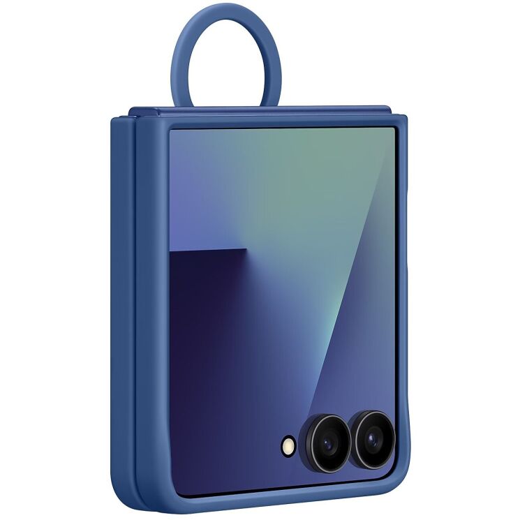 Защитный чехол Ring Case (Silicone) для Samsung Galaxy Flip 7 (EF-PF766TNEGUA) - Blue: фото 6 из 7