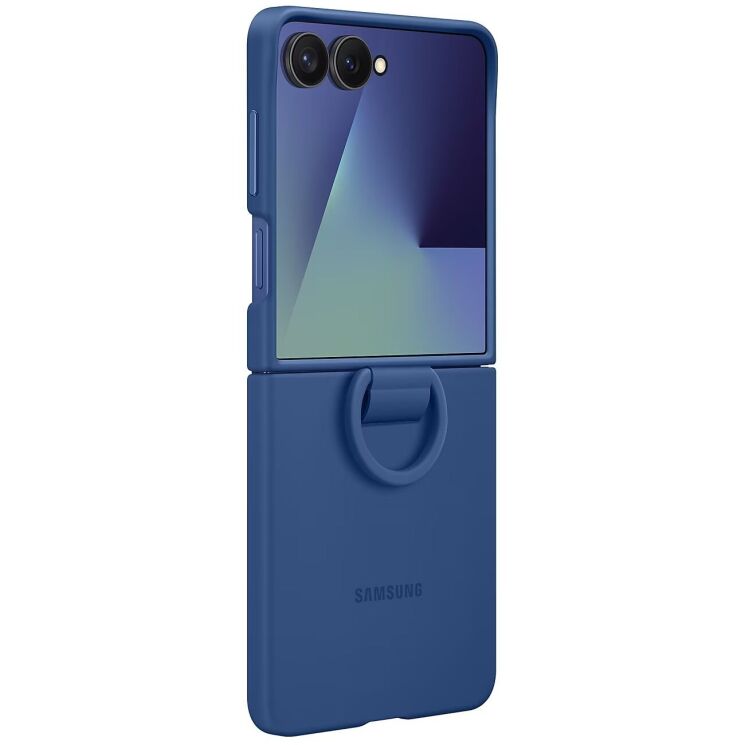 Защитный чехол Ring Case (Silicone) для Samsung Galaxy Flip 7 (EF-PF766TNEGUA) - Blue: фото 2 из 7