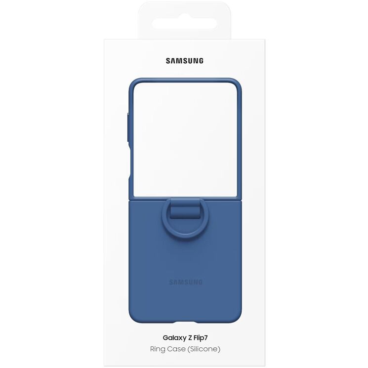 Защитный чехол Ring Case (Silicone) для Samsung Galaxy Flip 7 (EF-PF766TNEGUA) - Blue: фото 7 из 7