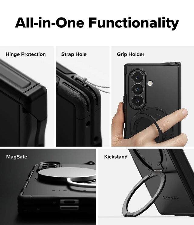 Защитный чехол Ringke Alles Magnetic для Samsung Galaxy Fold 8 Ultra (8800380460492) - Black: фото 5 из 24