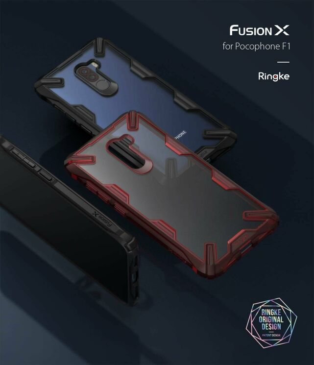 Защитный чехол RINGKE Fusion X для Xiaomi Pocophone F1 - Black: фото 2 из 7