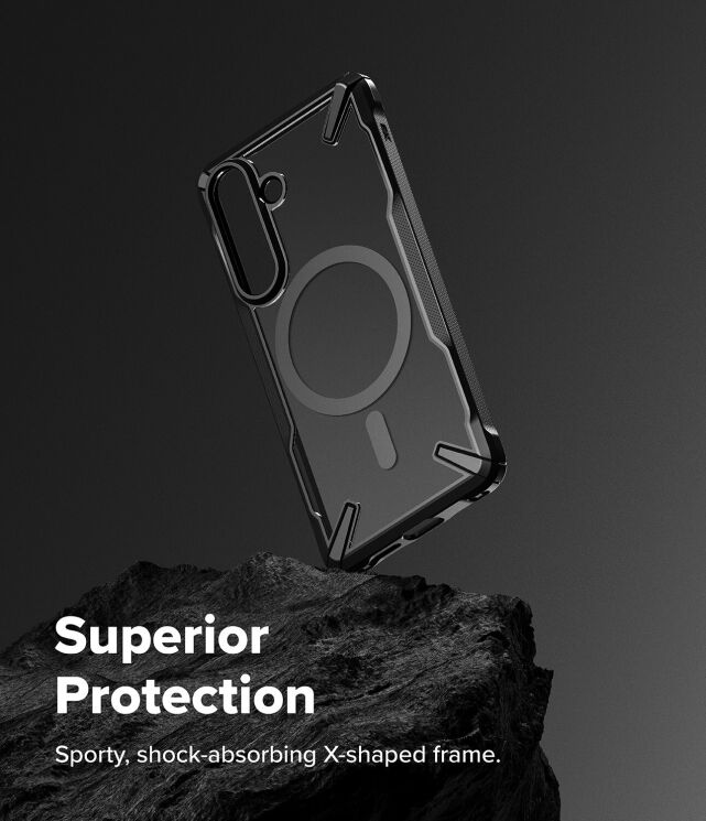 Защитный чехол Ringke Fusion X MagSafe для Samsung Galaxy S26 (S942) 8800328815643 - Black: фото 8 из 19