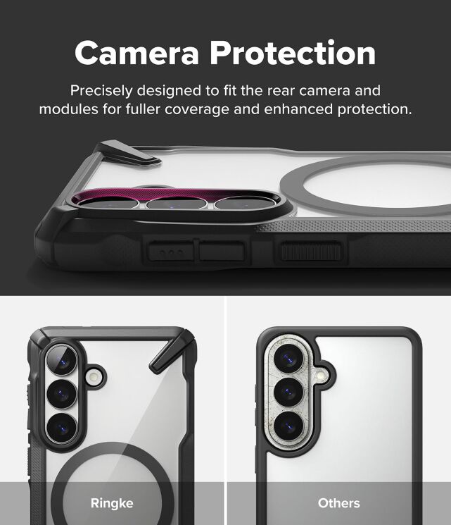 Защитный чехол Ringke Fusion X MagSafe для Samsung Galaxy S26 (S942) 8800328815643 - Black: фото 12 из 19