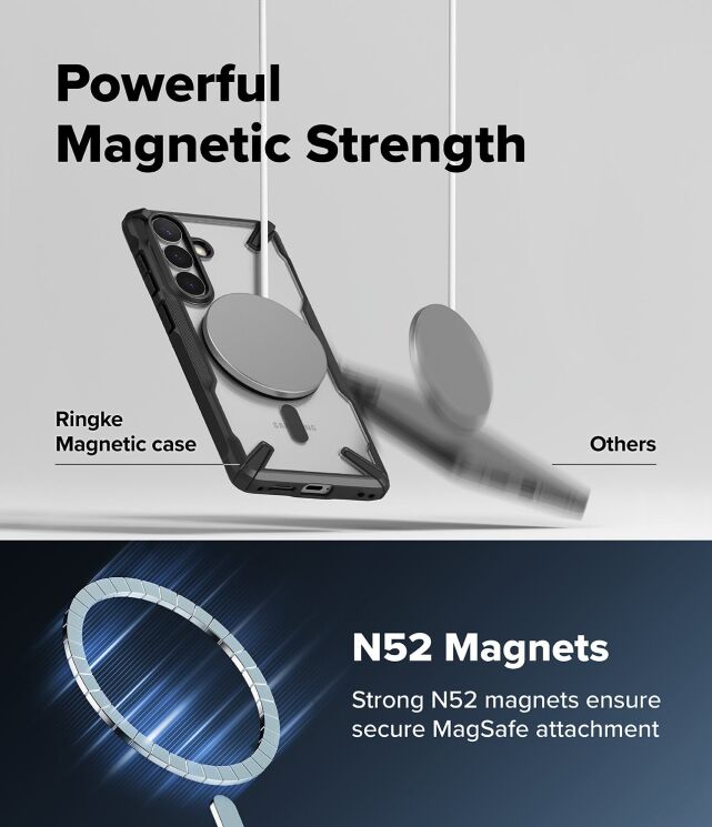 Защитный чехол Ringke Fusion X MagSafe для Samsung Galaxy S26 (S942) 8800328815643 - Black: фото 7 из 19