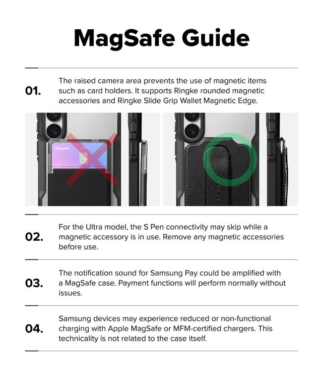 Защитный чехол Ringke Fusion X MagSafe для Samsung Galaxy S26 (S942) 8800328815643 - Black: фото 19 из 19