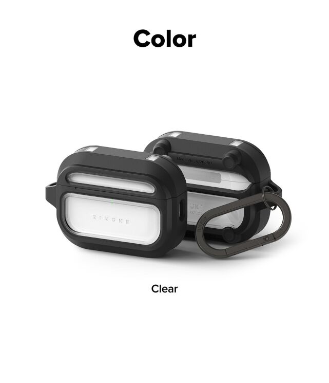 Защитный чехол Ringke UX Magnetic (FH) для AirPods Pro 3 (8800293859444) - Clear: фото 10 из 13