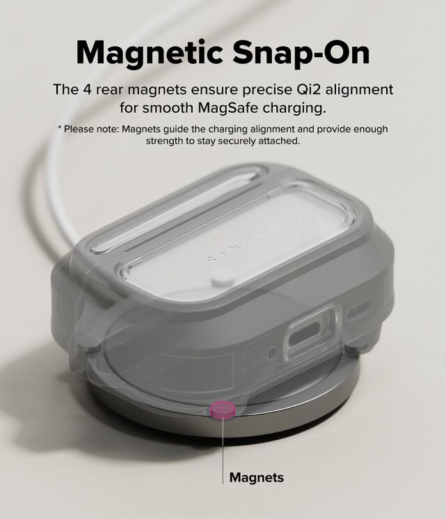 Защитный чехол Ringke UX Magnetic (FH) для AirPods Pro 3 (8800293859444) - Clear: фото 5 из 13