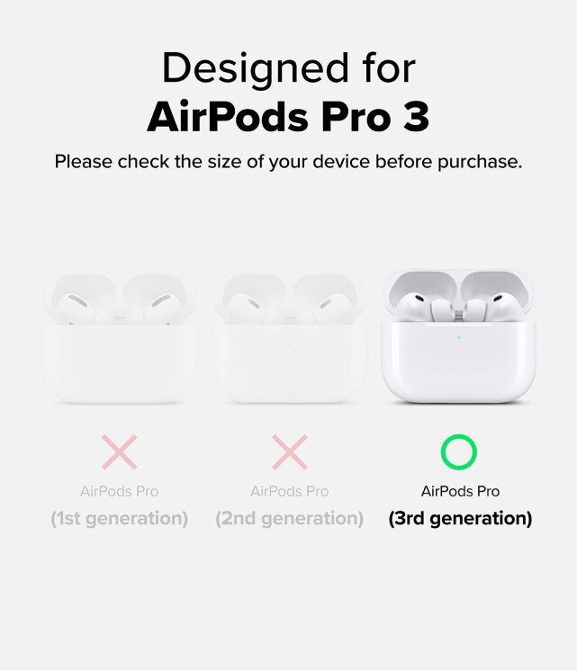 Защитный чехол Ringke UX Magnetic (FH) для AirPods Pro 3 (8800293859444) - Clear: фото 3 из 13