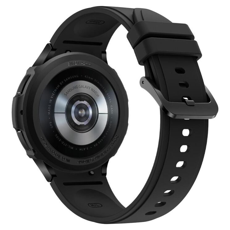 Захисний чохол Spigen (SGP) Liquid Air Case для Samsung Galaxy Watch 4 Classic (42mm) - Matte Black: фото 6 з 18