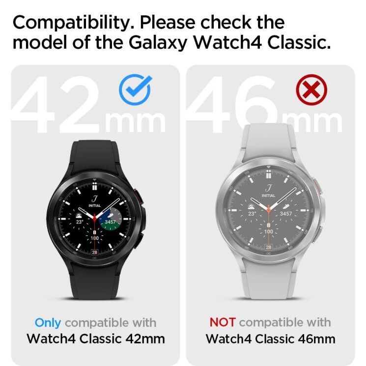 Захисний чохол Spigen (SGP) Liquid Air Case для Samsung Galaxy Watch 4 Classic (42mm) - Matte Black: фото 17 з 18