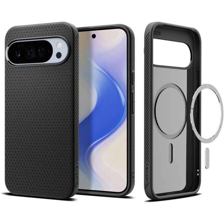 Захисний чохол Spigen (SGP) Liquid Air (MagFit) для Google Pixel 10 / 10 Pro (ACS09695) - Matte Black: фото 1 з 15