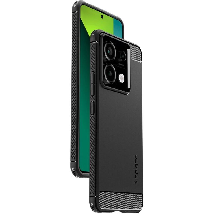 Защитный чехол Spigen (SGP) Rugged Armor для Xiaomi Redmi Note 13 Pro 5G / Poco X6 (ACS07254) - Matte Black: фото 8 из 18