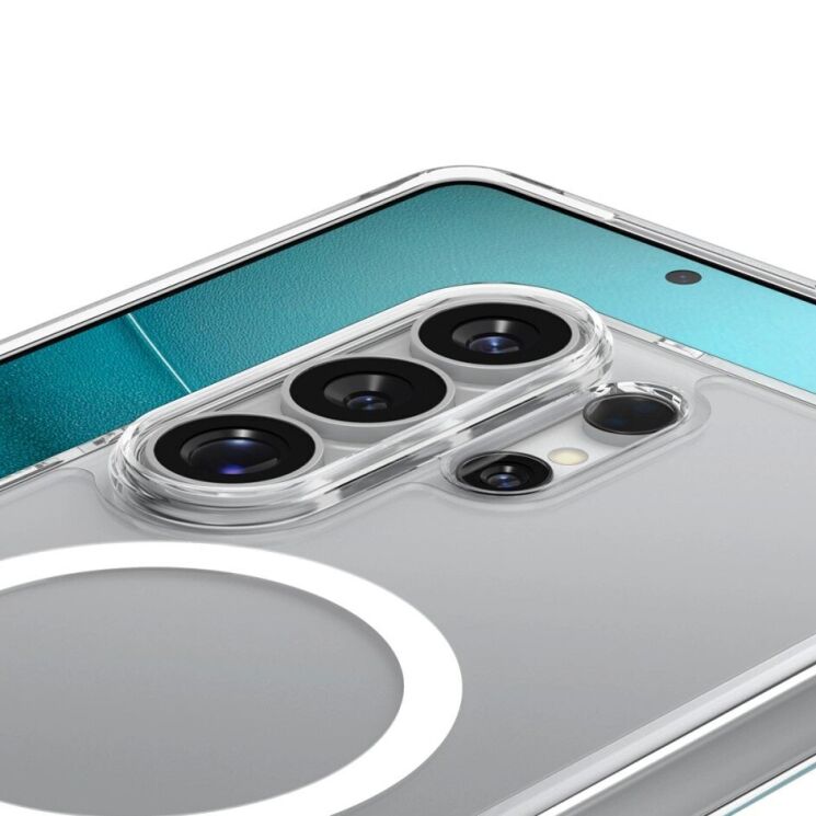 Захисний чохол Spigen Ultra Hybrid (MagFit) для Samsung Galaxy S26 Ultra (S948) ACS10679 - Clear / White: фото 6 з 14